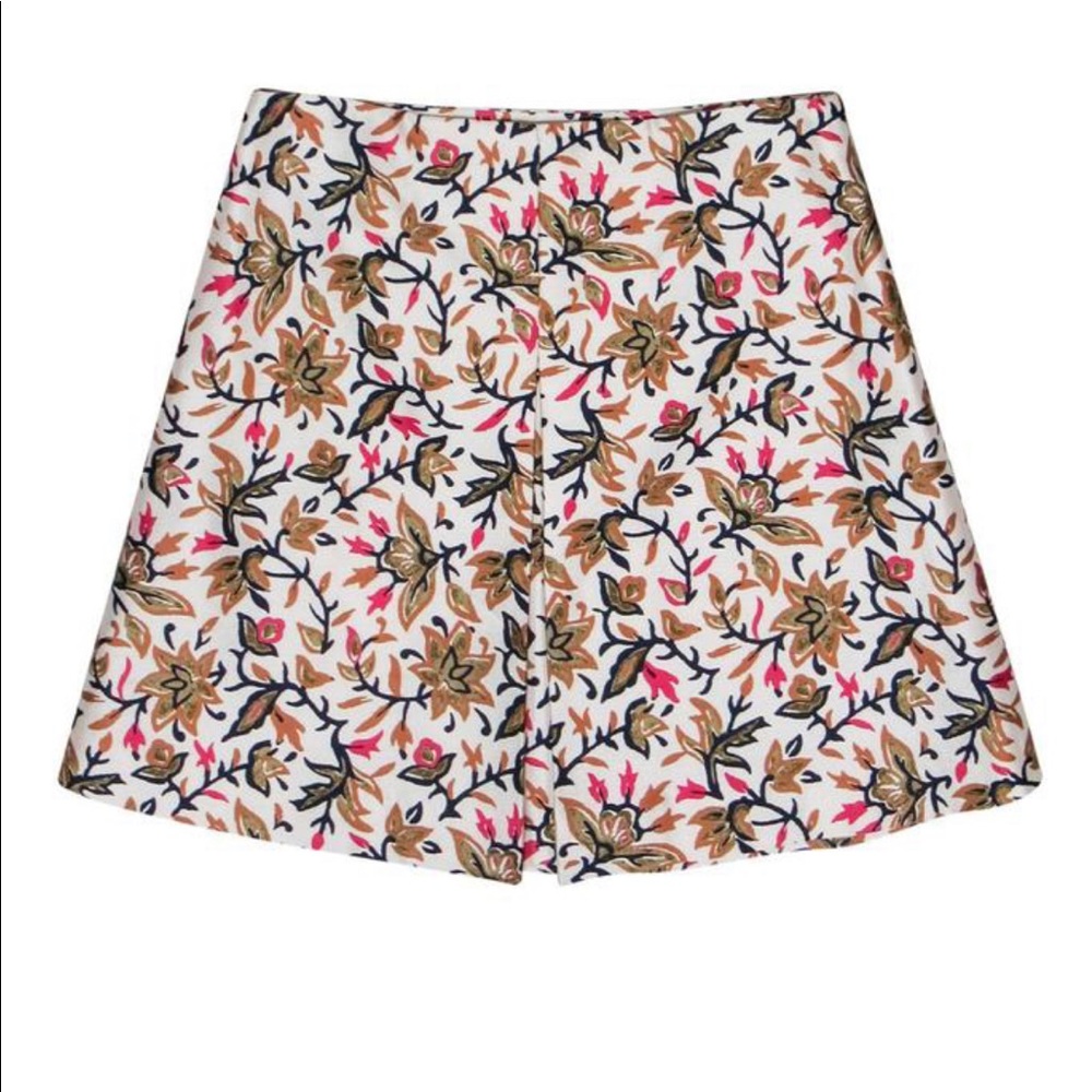 Tory Burch Esmeralda Floral Silk Skirt 10